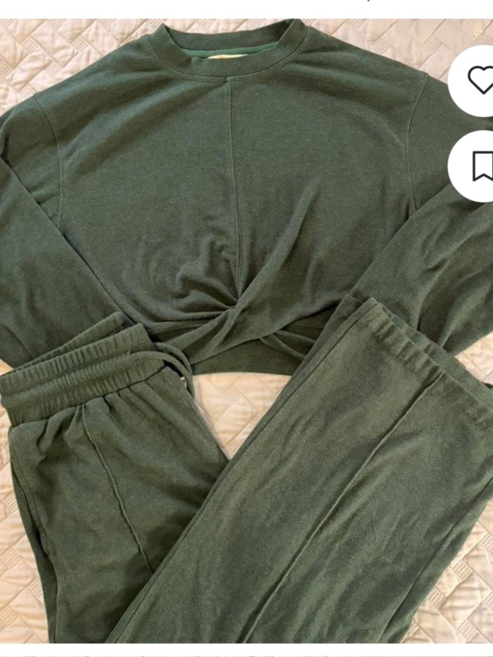 Pine green loungewear set